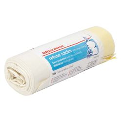 Office Depot Light Use Refuse Sacks 584 x 787mm White 10 per roll