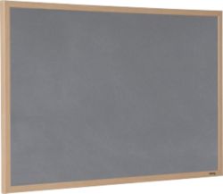 Niceday Wood Framed Felt Notice Board Grey 900H x 1200Wmm