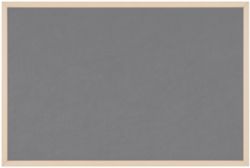 Niceday Wood Framed Felt Notice Board Grey 600H x 900Wmm