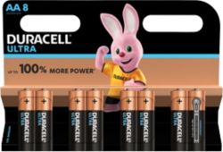 Duracell Ultra Power MX1500 Alkaline AA Batteries Pack of 8 