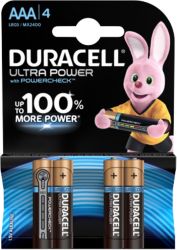 Duracell Ultra Power MX2400 Alkaline AAA Batteries Pack of 4 