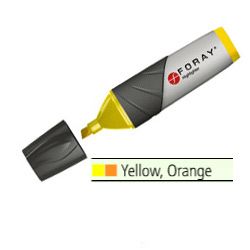 Foray Recycled Highlighters Yellow Orange Pack of 2