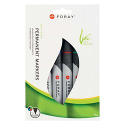 Foray Permanent Marker Assorted Pack of 4