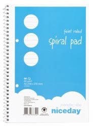 niceday A5 60gsm 50 sheet 2 hole puched Ruled Notebook 10 pk