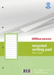 Office Depot A4 70gsm Sidebound Ruled Margined Unpunched Writing Pad 80 Sheets Ruled 5 pk