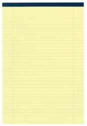Niceday A4 60gsm 80 Sheet Ruled Perforated Pad Yellow 5 pk