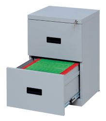 RS PRO 2 Drawer Self Assembly Steel Filing Cabinet Grey