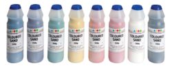 Coloured Art Sand Purple Orange White Green Blue Red Yellow and Black 8 x 350g
