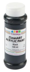 Brianclegg Acrylic Paint Black 500ml