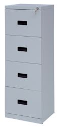 RS PRO 4 Drawer Self Assembly Steel Filing Cabinet Grey