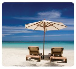 Fellowes Earth Series Mouse Pad Beach Chairs 