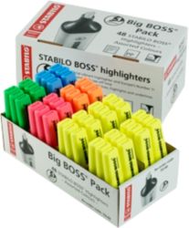 Stabilo BOSS Storepacks Contains 6 Yellow 6 Blue 6 Green 6 Red 6 Turquoise 6 Orange 6 Pink and 6 Lilac