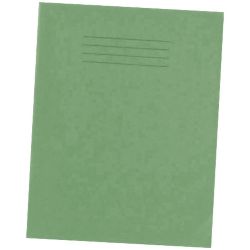Exercise Book 80 Page Manilla Light Green Cover 8mm And Margin 75gsm A4 100pk