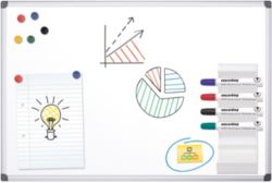 Office Depot Aluminium Frame Magnetic Whiteboard 1200H x 1500Wmm 39 ft x 49 ft