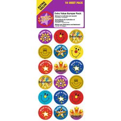 Motivation Stars and Smiles Stickers 180 Stickers per Pack