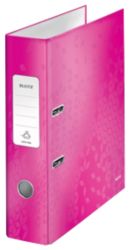 Leitz Wow 180 Lever Arch File A4 80mm Pink