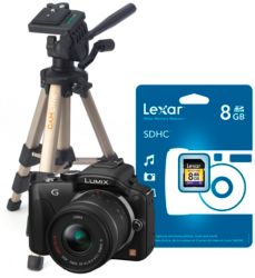 Panasonic DMC G3 161 Megapixel SLR Camera Kit Black 14 42mm Lens 8GB SD Card 