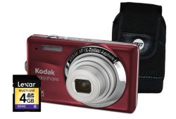 Kodak Easyshare M23 142 Megapixel Digital Camera Red Case 4GB SD Card