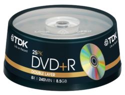 TDK DVDR Dual Layer Spindle of 25