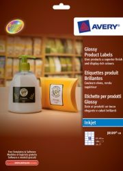 Avery J8109 10 Rectangular Glossy Product Labels 62 x 42mm 18 Labels per Sheet J8109 10 
