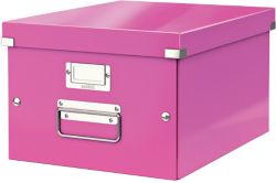 LEITZ WOW Archive Click and Store Box A4 Pink