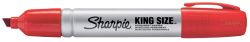 Sharpie Metal Barrel Permanent Marker Chisel Tip Red Kingsize 62mm Pack 12
