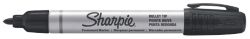 Sharpie Metal Barrel Permanent Marker Bullet Tip Black Small 1mm Pack 12