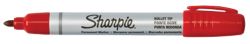 Sharpie Metal Barrel Permanent Marker Bullet Tip Red Small 1mm Pack 12