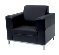 Concept Single Seater Reception Chair Leather Faced