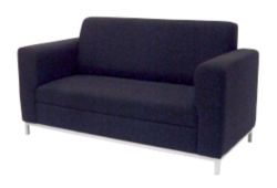 Concept 2 Seater Reception Sofa Black