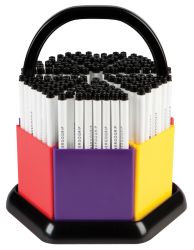 Swash Komfigrip Handwriting Pens in a Classroom Organiser Black Pack of 180