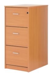 Classic Office Furniture 3 Drawer Filing Cabinet Beech 476W x 598D x 1008H cm