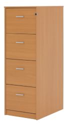 Classic Office Furniture 4 Drawer Filing Cabinet Beech 476W x 598D x 1315H cm