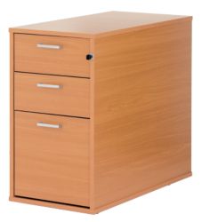 Classic Plus Deep Desk High Pedestal Beech 41W x 80D x 72H cm 