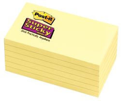Post it Super Sticky Canary Yellow Notes 76 x 127 Pack of 12 