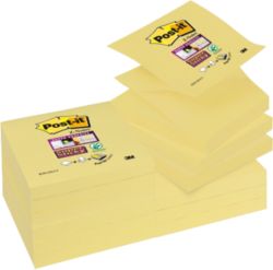Post it Super Sticky Canary Yellow Z Notes 76 x 76 Pack of 12 