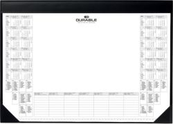 Durable Black Desk Mat With Calendar Pad