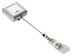 Durable Quadro Badge Reel Chrome Pack 10 