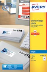 Avery J5103 Online Postage SmartStamp Laser Labels 135 x 38mm 10 Labels per Sheet J5103 25