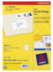 Avery J5102 SmartStamp Online Postage Inkjet Labels 14 Labels per Sheet J5102 25