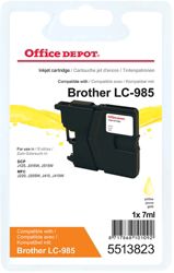 Office Depot Brother Office Depot Compatible Brother LC985Y Yellow Inkjet Cartridge 
