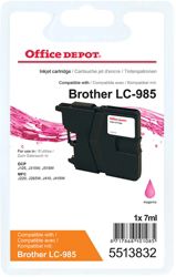 Office Depot Brother Office Depot Compatible Brother LC985M Magenta Inkjet Cartridge 