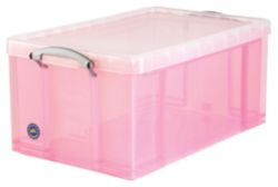 Really Useful Box Translucent Pink 64 Litre