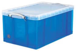 Really Useful Box Translucent Blue 64 Litre