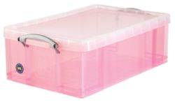 Really Useful Box Translucent Pink 50 Litre