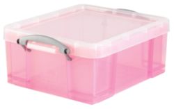 Really Useful Box Translucent Pink 18 Litre