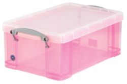 Really Useful Box Translucent Pink 9 Litre