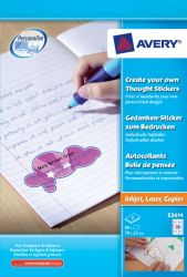 Avery E3614 Create Your Own Thought Bubble Stickers 10 Labels per Sheet