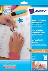Avery E3610 Create Your Own Star Stickers 24 Labels per Sheet