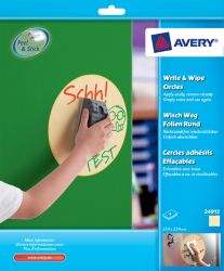 Avery 24912 Write and Wipe Blue Circle Stickers 4 Labels per Pack